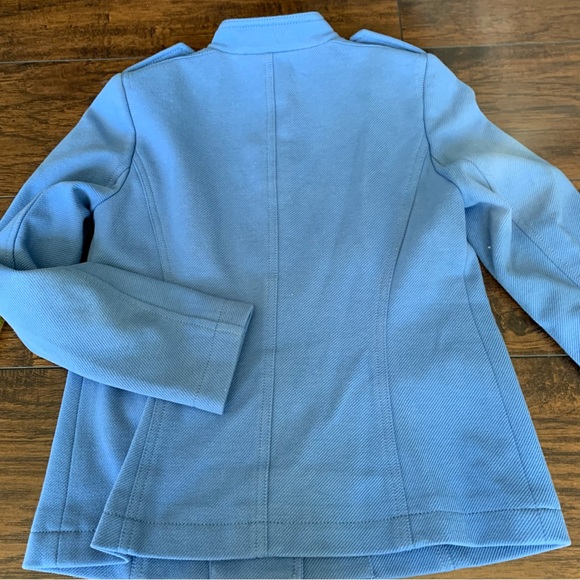 Talbots | Blue KNIT BAND Blazer JACKET - Picture 13 of 13